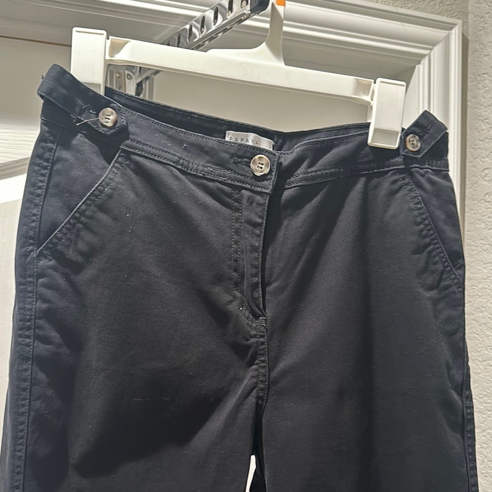 Black Pants with Button Detail